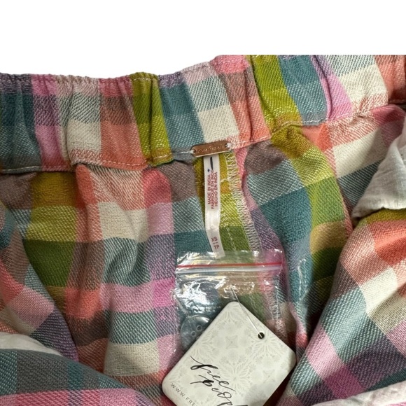 NWOT  Free People Love Buzz Straight Leg Pants in Lollipop Combo xs - Picture 6 of 6